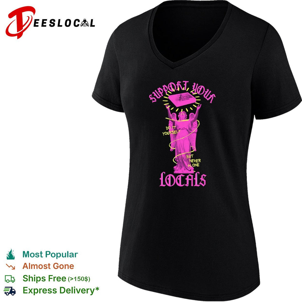 Support Your Locals Do It Yourself But Never Alone Arcade Joystick Gaming Shirt Unisex