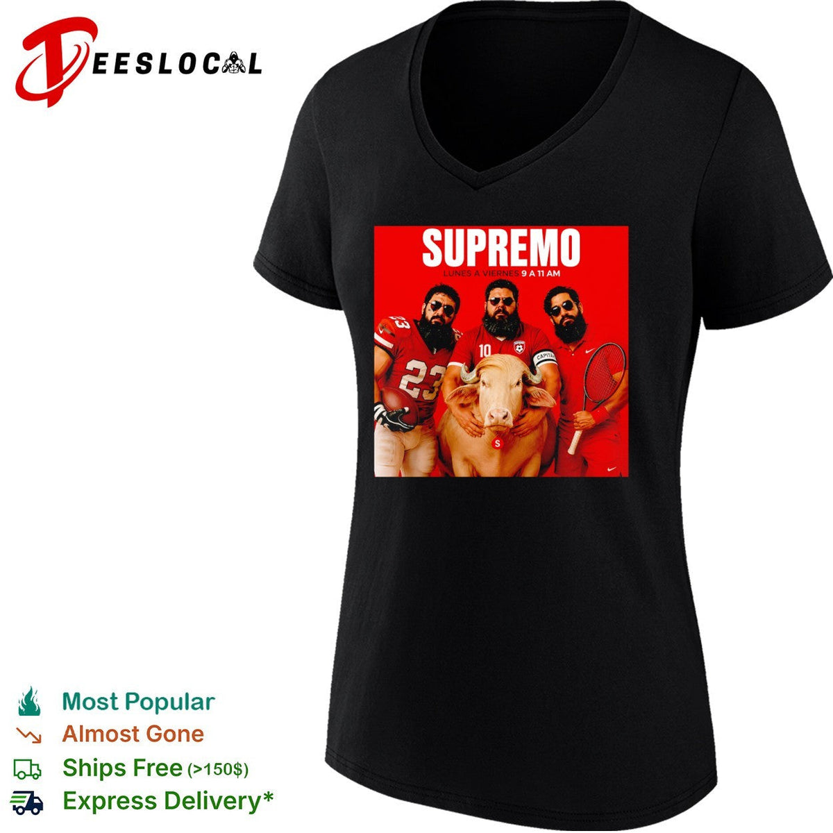 Supremo Lunes a Viernes 9 a 11 am shirt Unisex