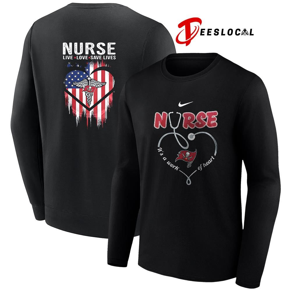 Tampa Bay Buccaneers x Army nurse it’s a work of heart shirt Unisex