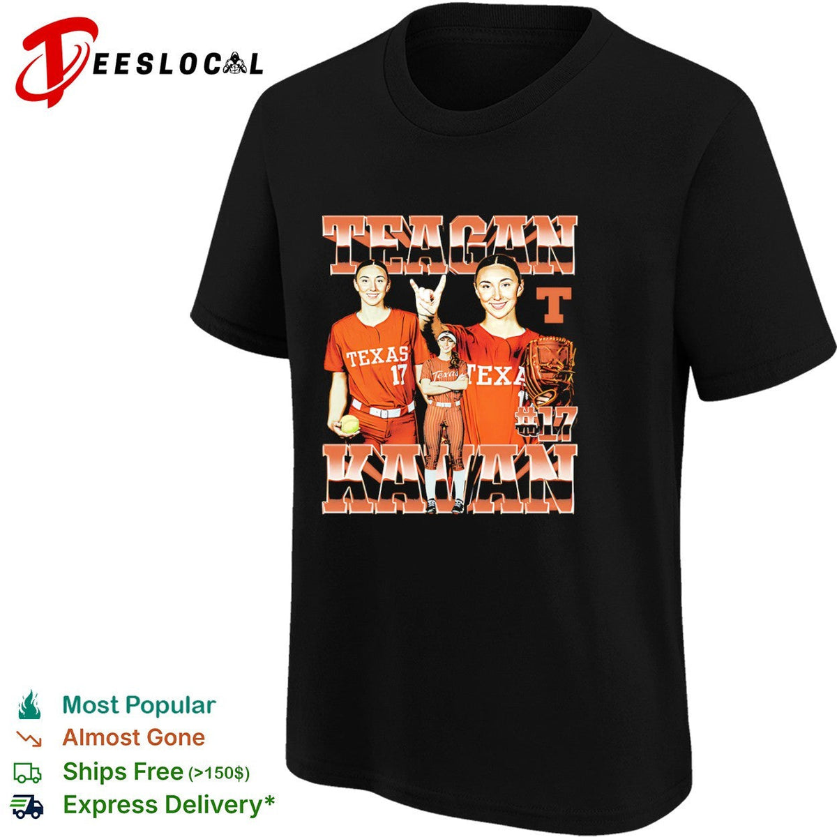 Teagan Kavan Texas Longhorns Softball NCAA 17 shirt Unisex