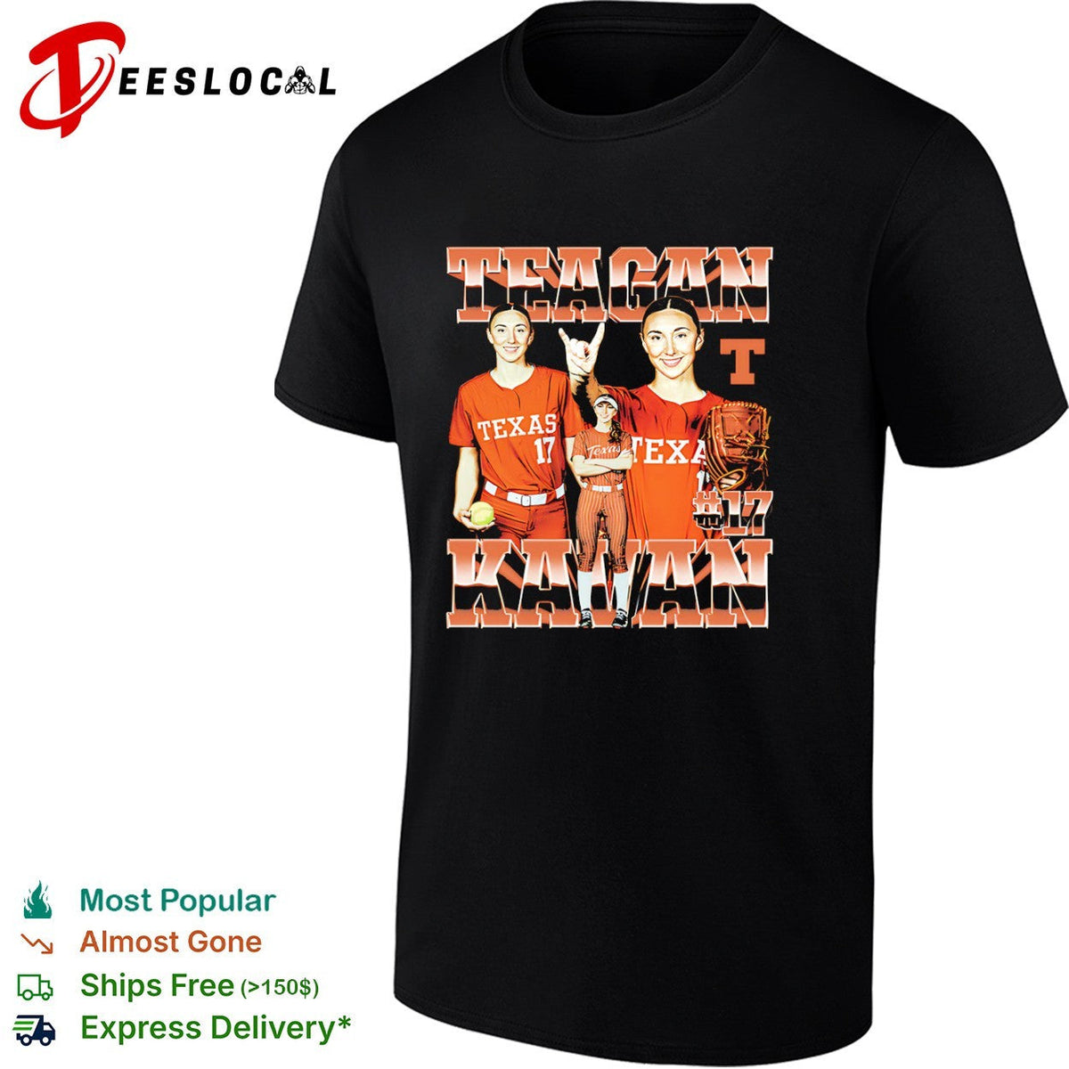 Teagan Kavan Texas Longhorns Softball NCAA 17 shirt Unisex