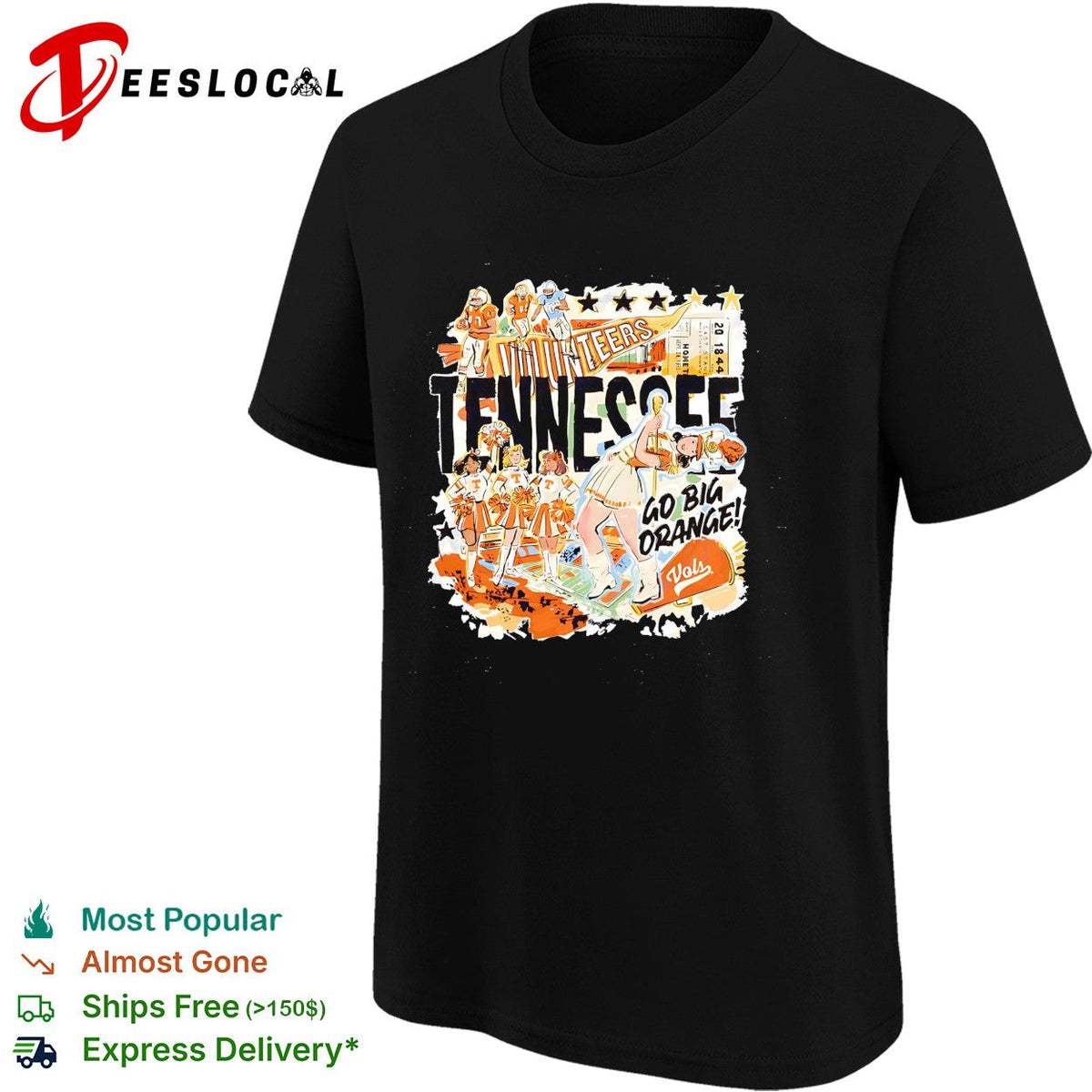 Tennessee go big orange football collage shirt Unisex
