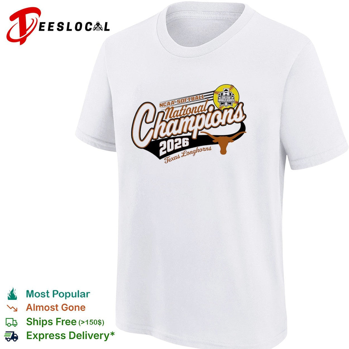 Texas Longhorns 2026 NCAA Softball National Champions Oklahoma City shirt Unisex