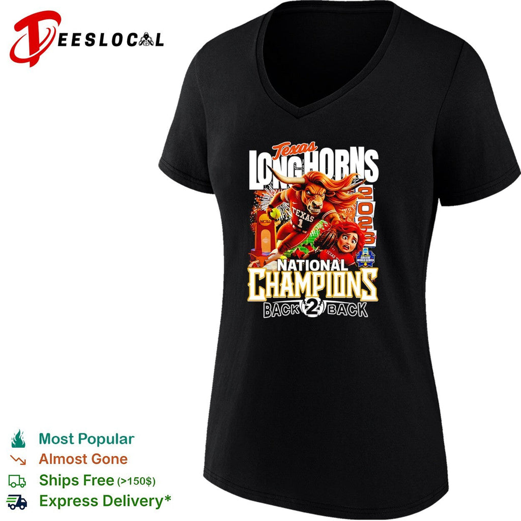 Texas Longhorns 2026 National Champions Back to Back NCAA Softball University shirt Unisex