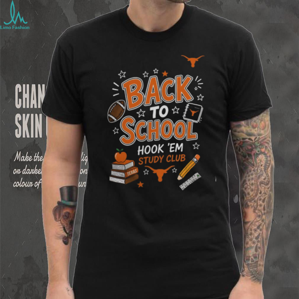Texas Longhorns Back To School Anchor Down Study Club Mascot Shirt