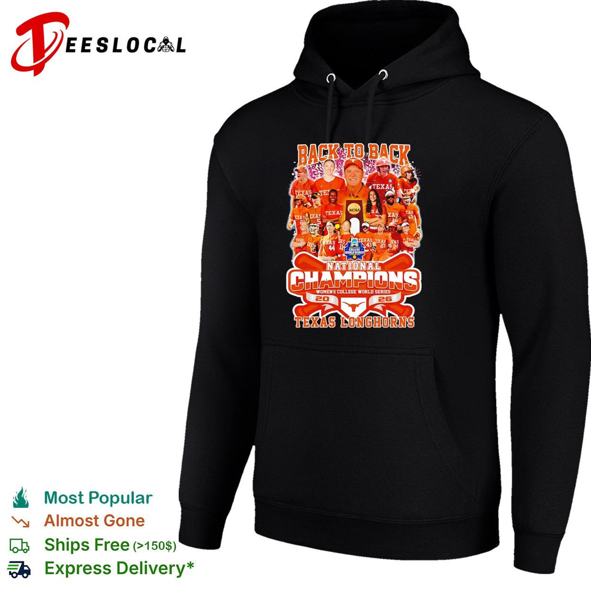 Texas Longhorns Back to Back National Champions Womens College World Series shirt Unisex
