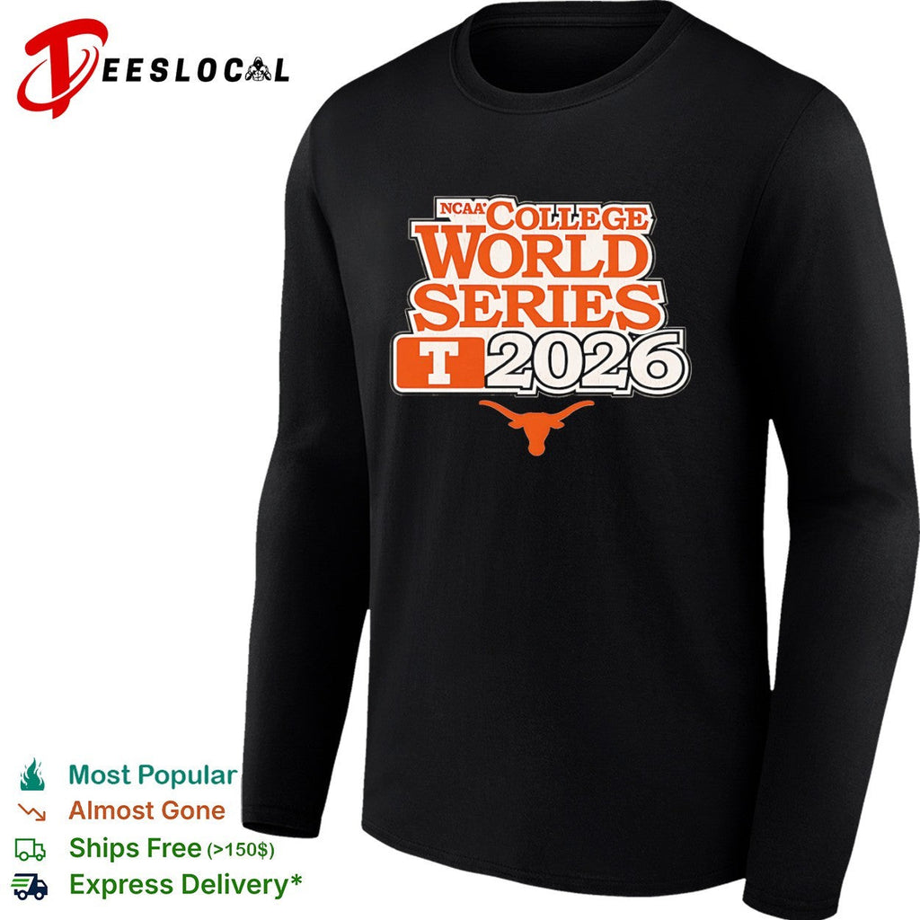 Texas Longhorns NCAA College World Series 2026 logo shirt Unisex