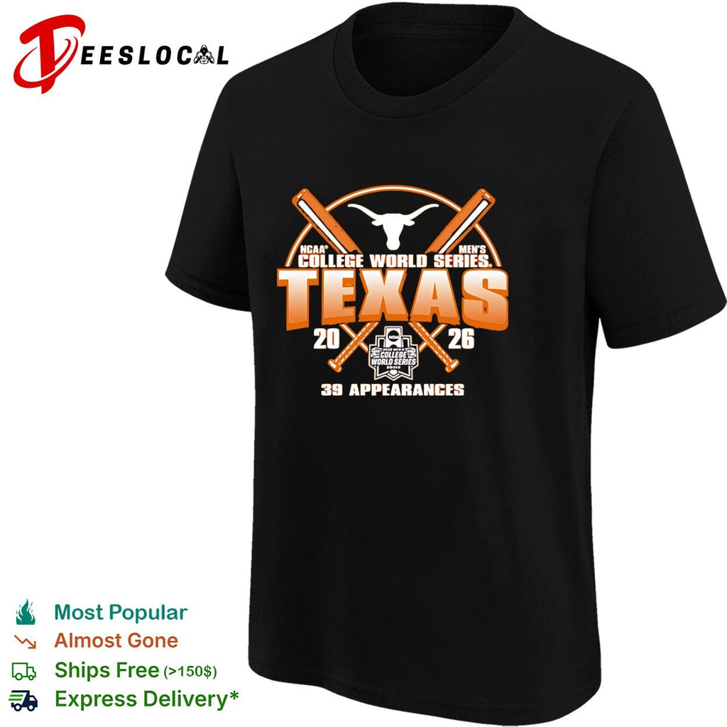 Texas Longhorns NCAA College World Series 39 2026 shirt Unisex
