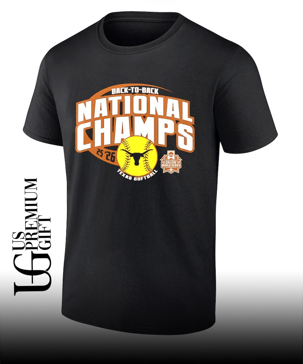 Texas Longhorns Softball Women’s NCAA Back To Back National Champs 2025-2026 shirt Unisex