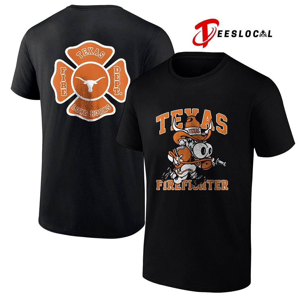 Texas Longhorns x Firefighter Appreciation day mascot shirt Unisex