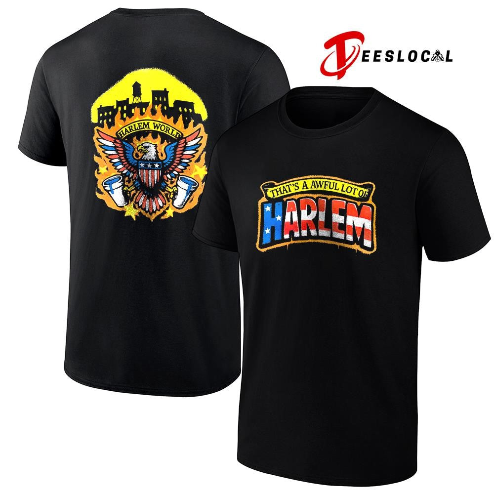 That’s a awful lot of harlem world USA flag national emblem graphic shirt Unisex