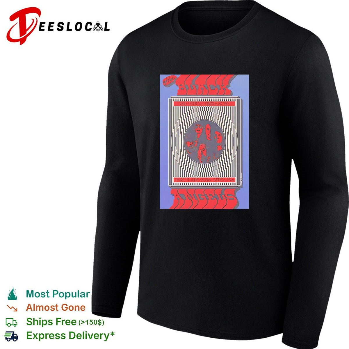 The Black Angels psychedelic concert poster art shirt Unisex
