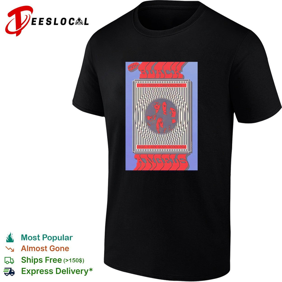 The Black Angels psychedelic concert poster art shirt Unisex