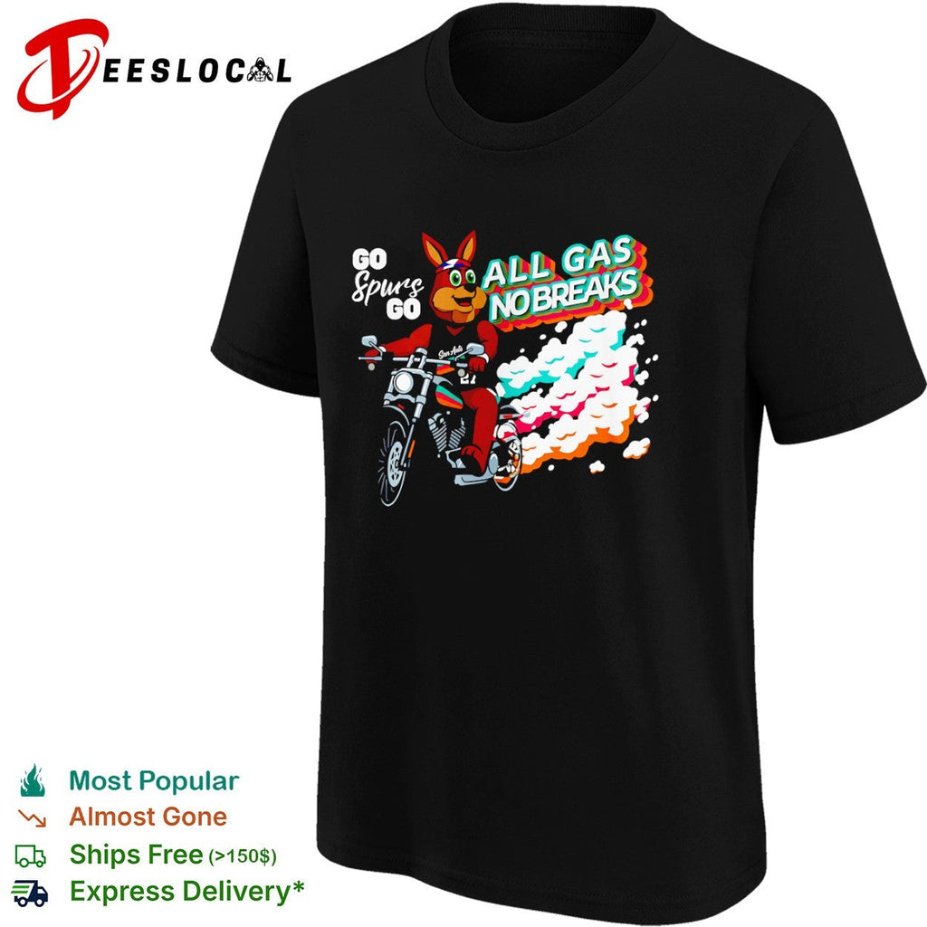 The Coyote San Antonio Spurs NBA Go Spurs Go All Gas No Breaks basketball shirt Unisex