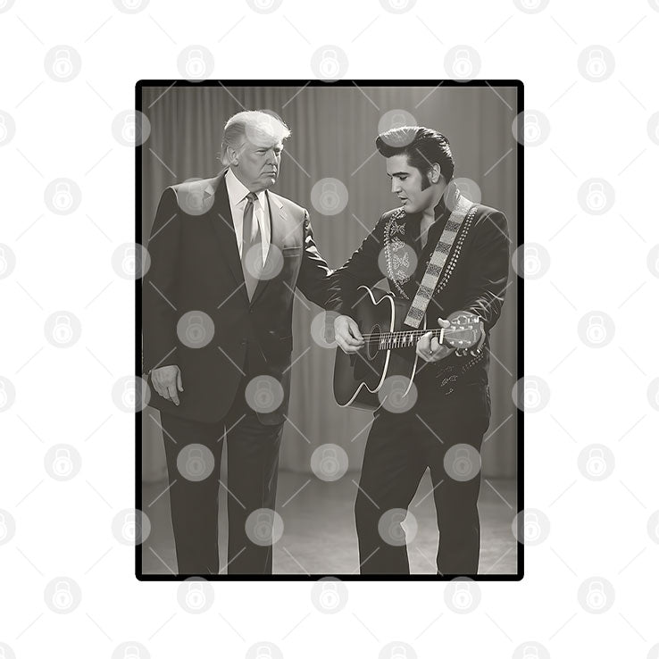 The King With The King Trump And Elvis T Shirt Unisex