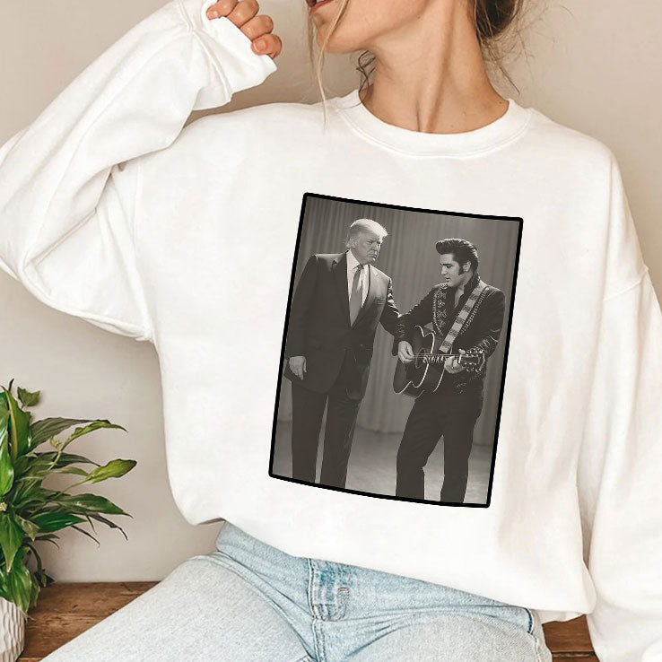 The King With The King Trump And Elvis T Shirt Unisex