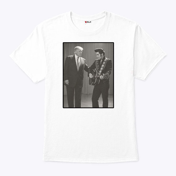 The King With The King Trump And Elvis T Shirt Unisex
