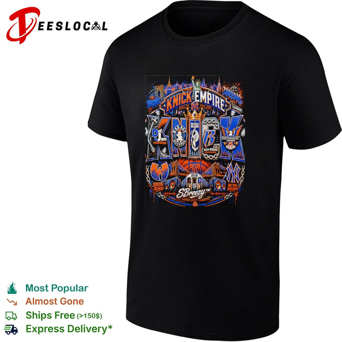The Knick Empire New York Def Jam Bad Boy Roc-A-Fella Ruff Ryders Diplomat shirt Unisex
