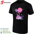 The Midnight Wish you were here Synthwave Aesthetic Neon Palm Tree Cityscape shirt Unisex
