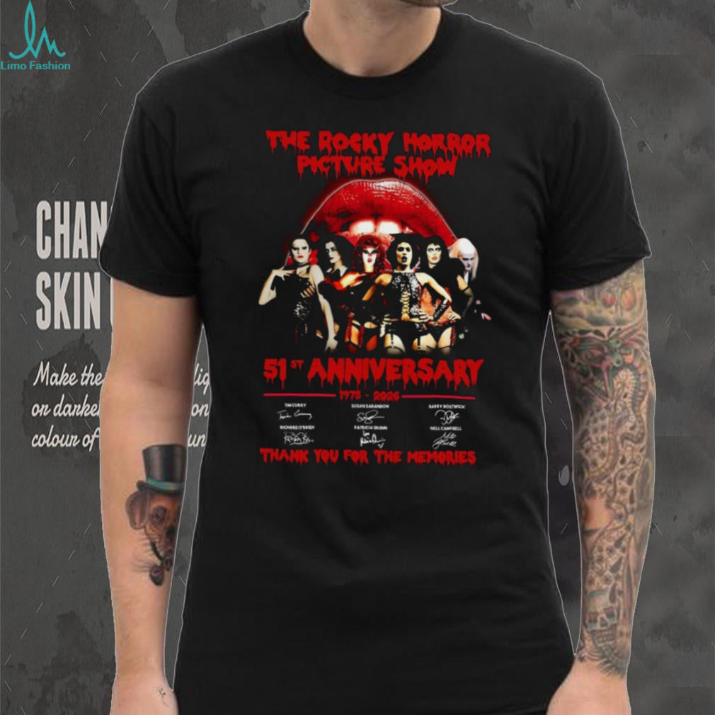 The Rocky Horror Picture Show 51st Anniversary Cast Signatures Shirt