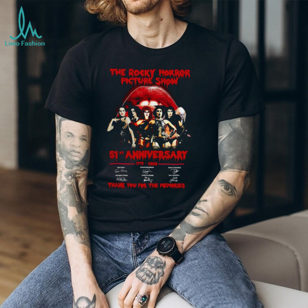 The Rocky Horror Picture Show 51st Anniversary Cast Signatures Shirt