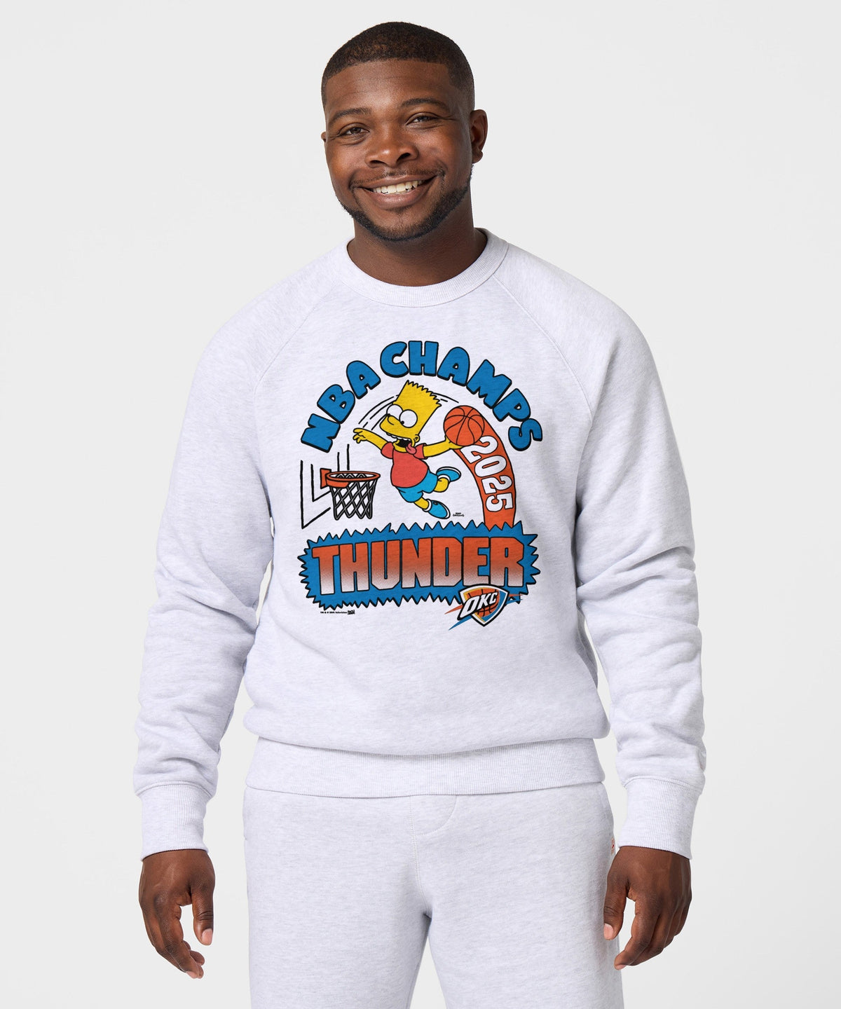 The Simpsons Bart x Thunder 2025 NBA Champs Crewneck Unisex