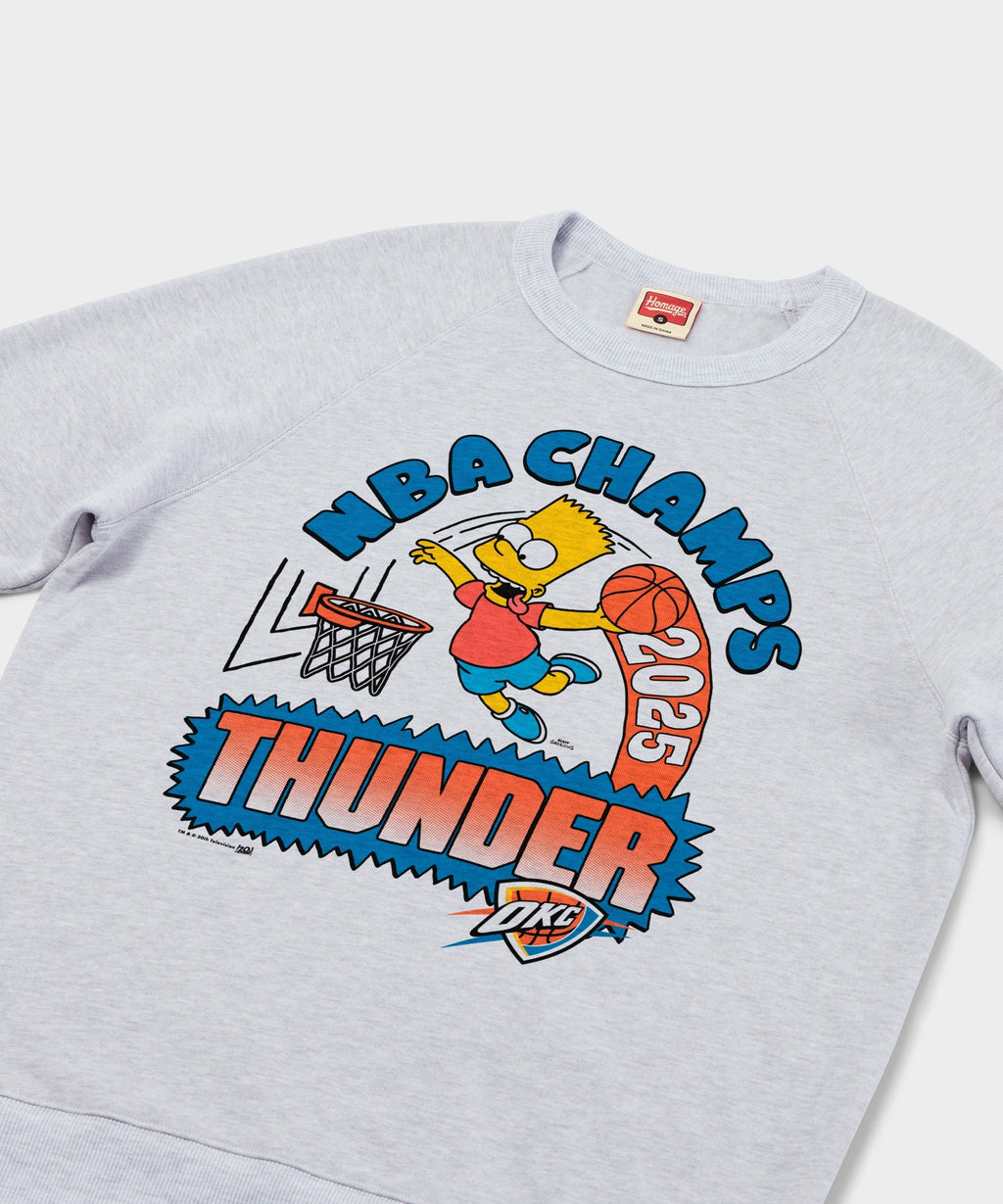 The Simpsons Bart x Thunder 2025 NBA Champs Crewneck Unisex