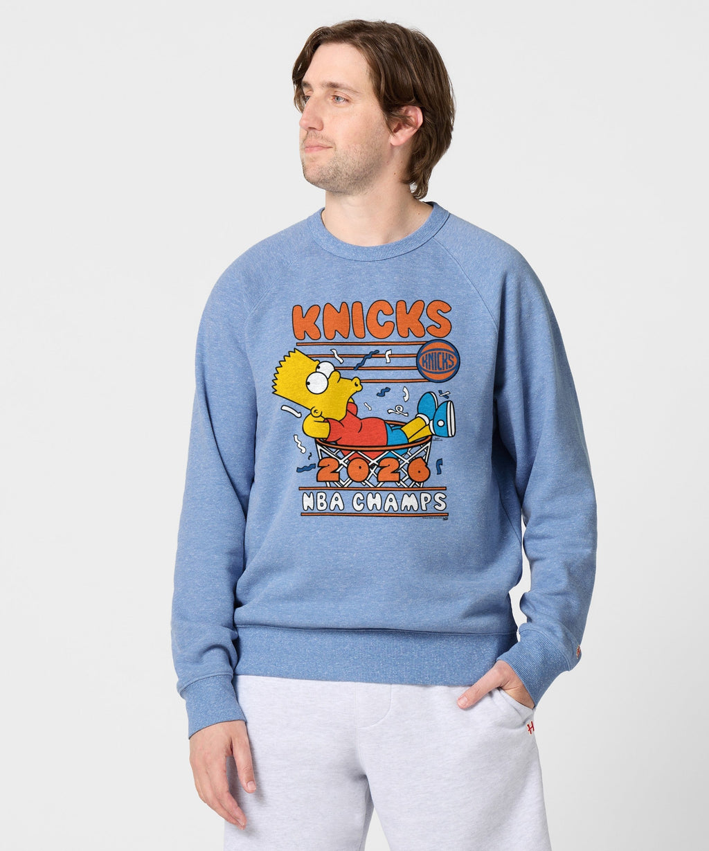 The Simpsons Bart x Knicks 2026 NBA Champs Crewneck Unisex