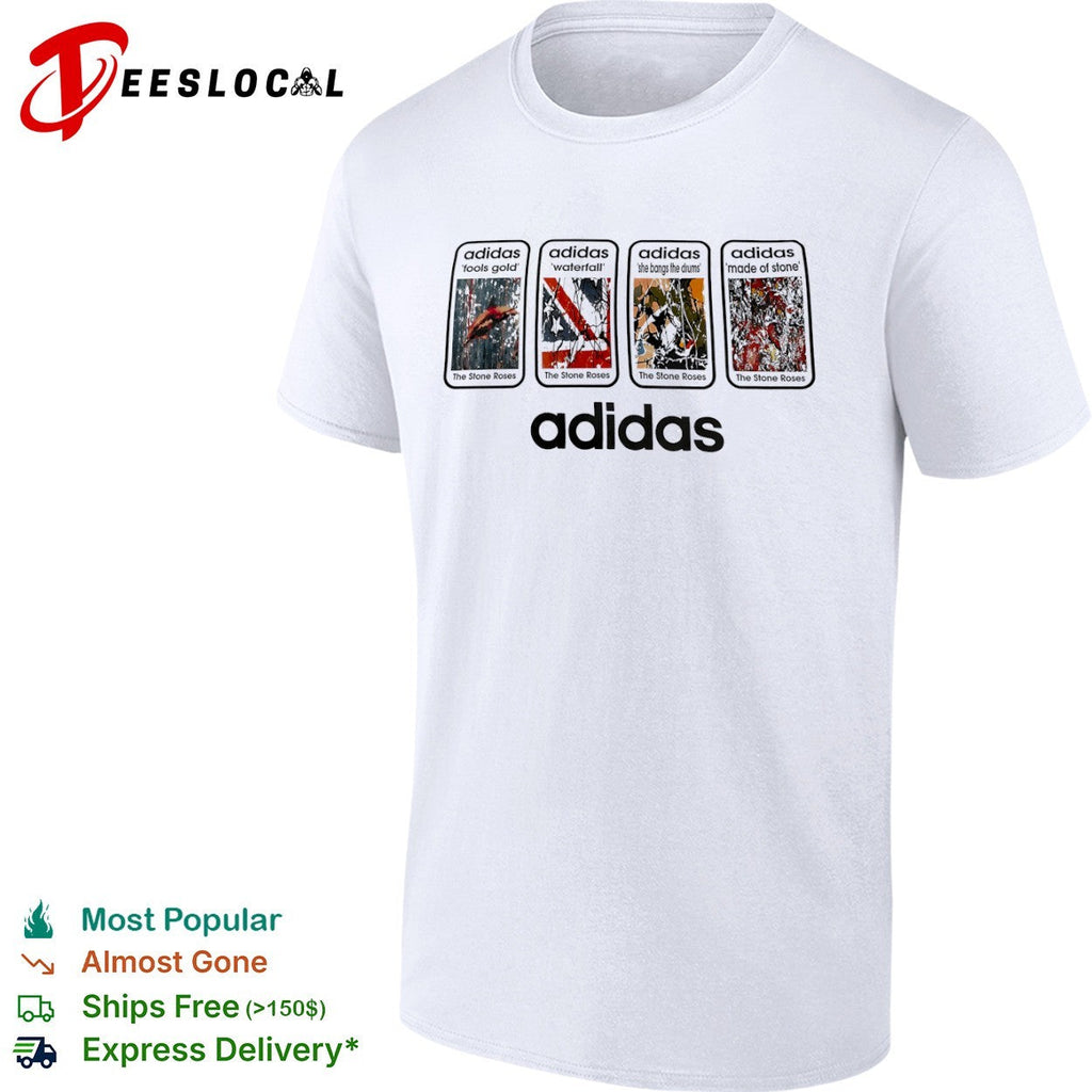 The Stone Roses fools gold waterfall she bangs the drums made of stone shirt Unisex