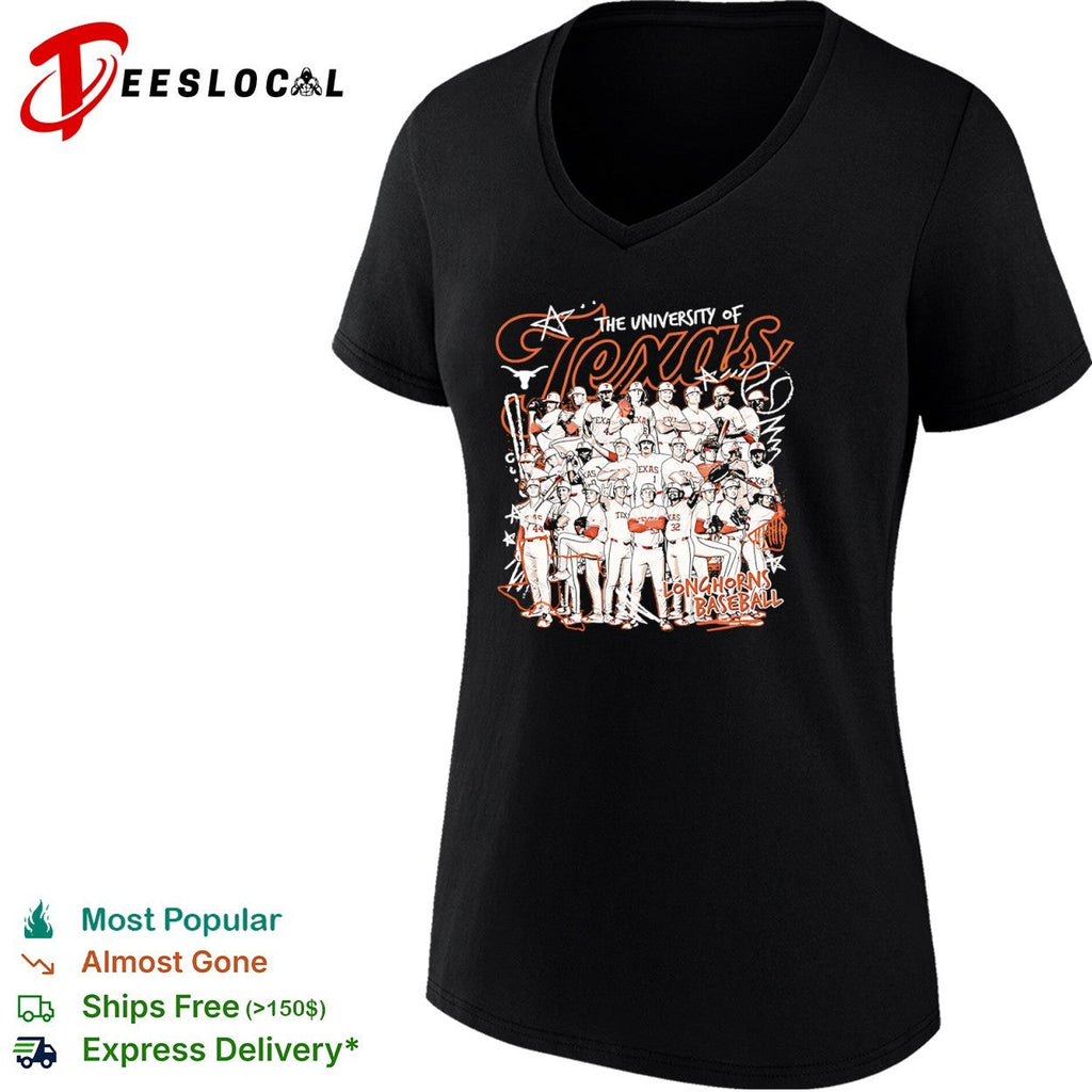 The University of Texas Longhorns Baseball Team Roster Texas Longhorns NCAA shirt Unisex