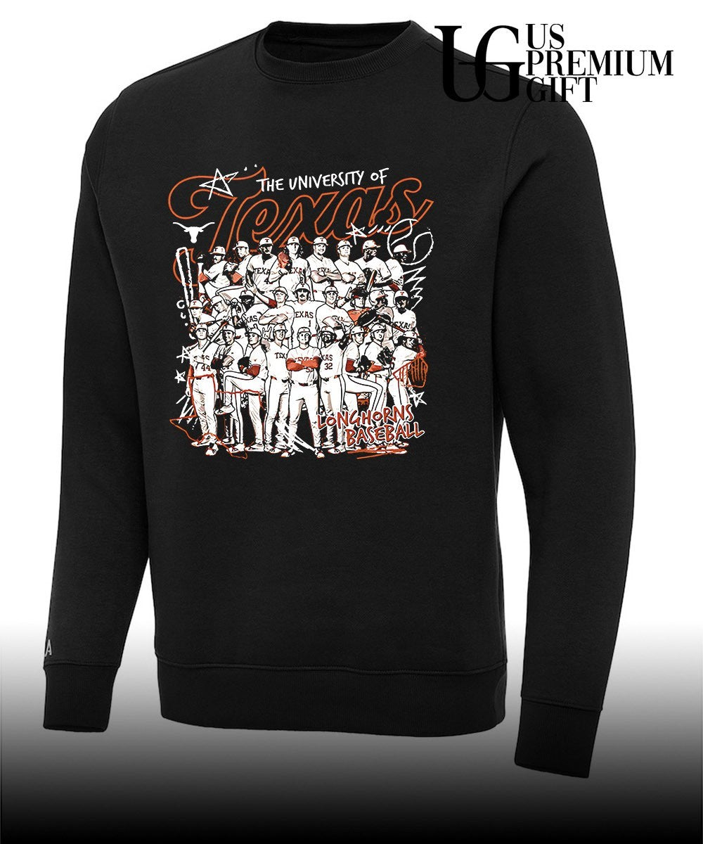 The University of Texas Longhorns Baseball players Team Sport graphic shirt Unisex