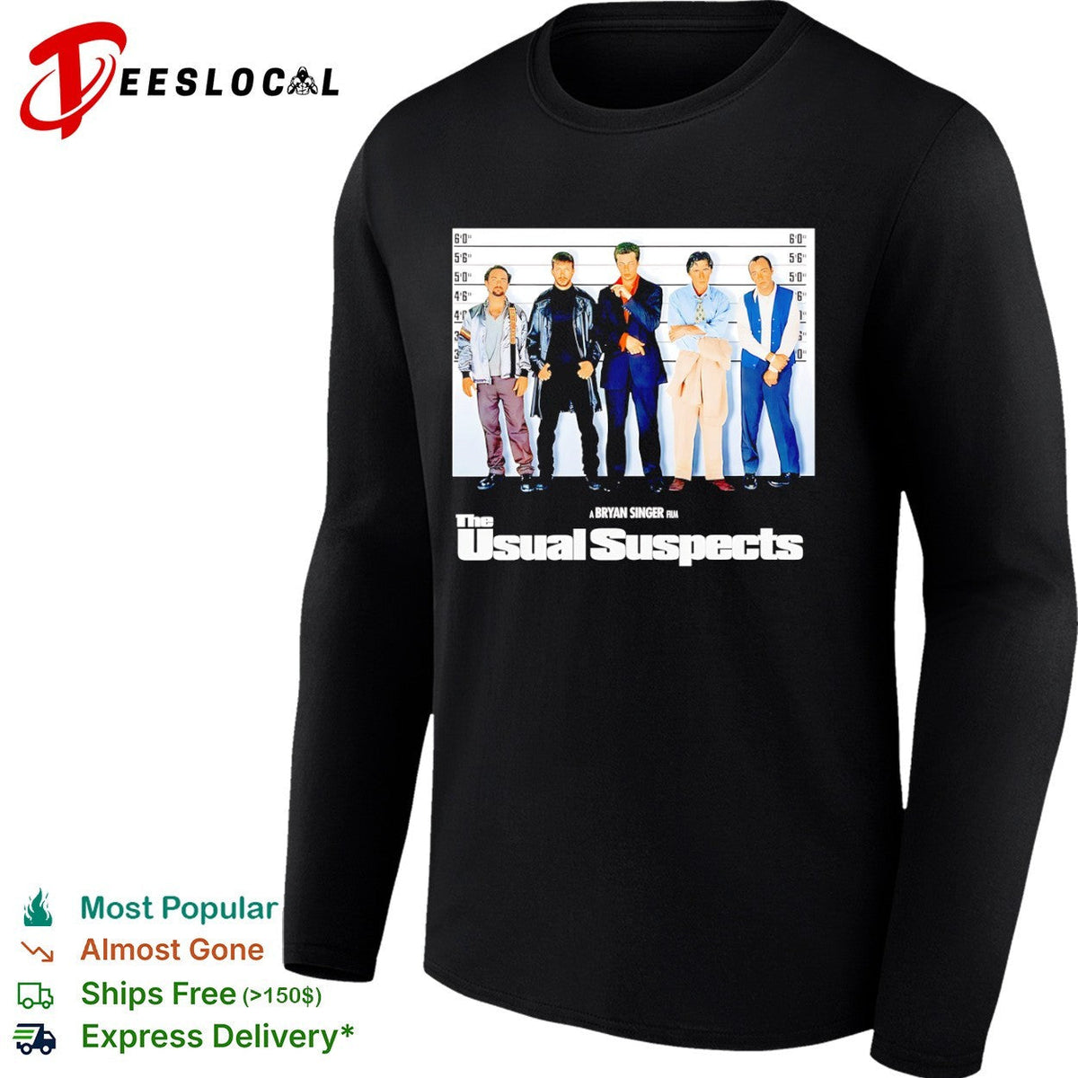 The Usual Suspects Movie Poster Cast Bryan Singer Film Shirt Unisex