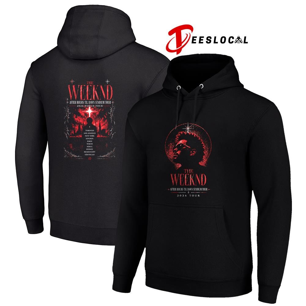 The Weeknd After Hours Til Dawn stadium tour cities graphic shirt Unisex
