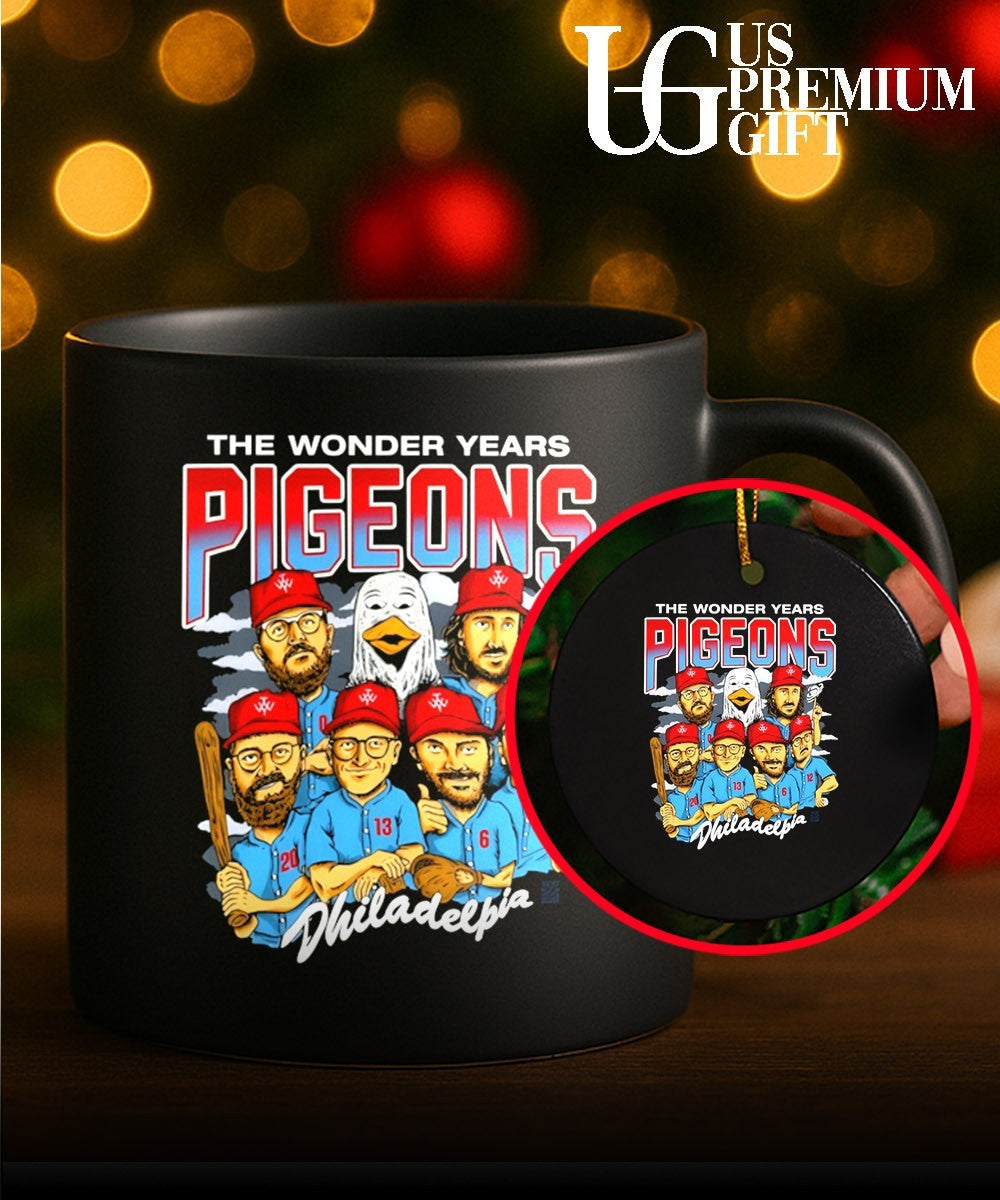 The Wonder Years Pigeons Philadelphia Phillies baseball caricature shirt Unisex