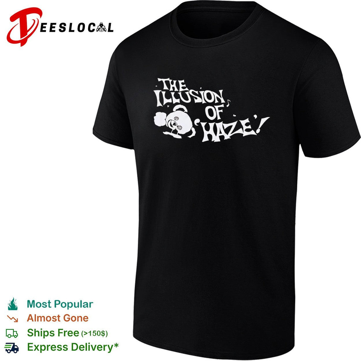 The illusion of haze melting bear shirt Unisex