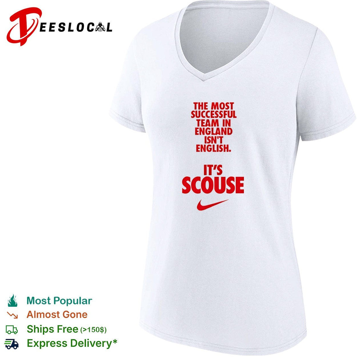 The most successful team in England is not English it is Scouse Liverpool FC shirt Unisex