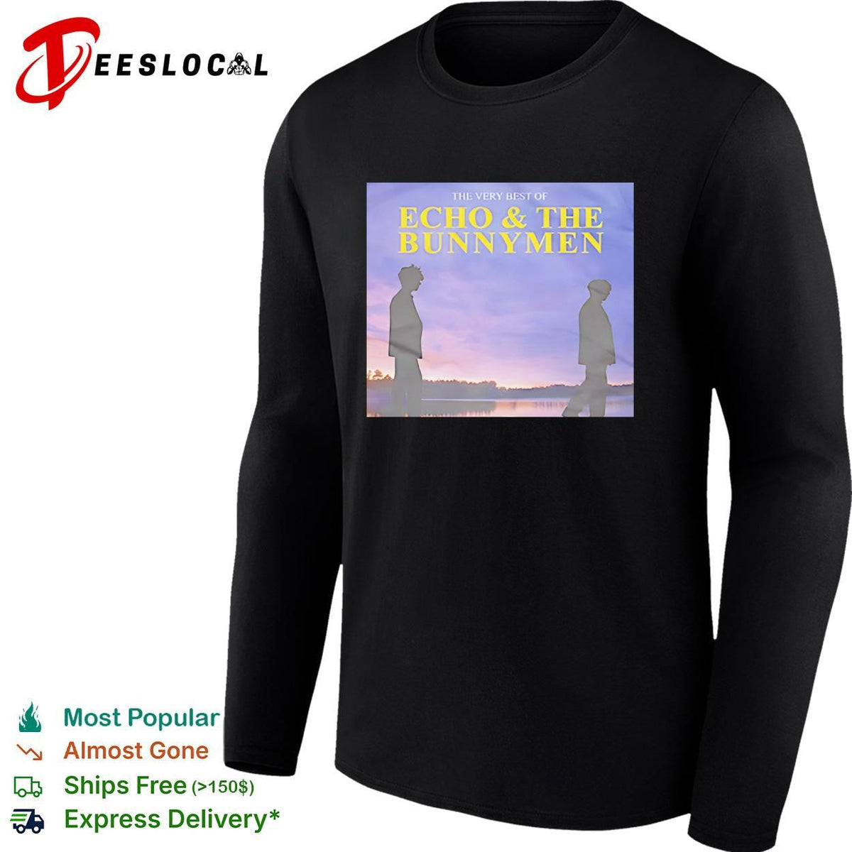 The very best of Echo and the Bunnymen album cover lakeside silhouette poster shirt Unisex