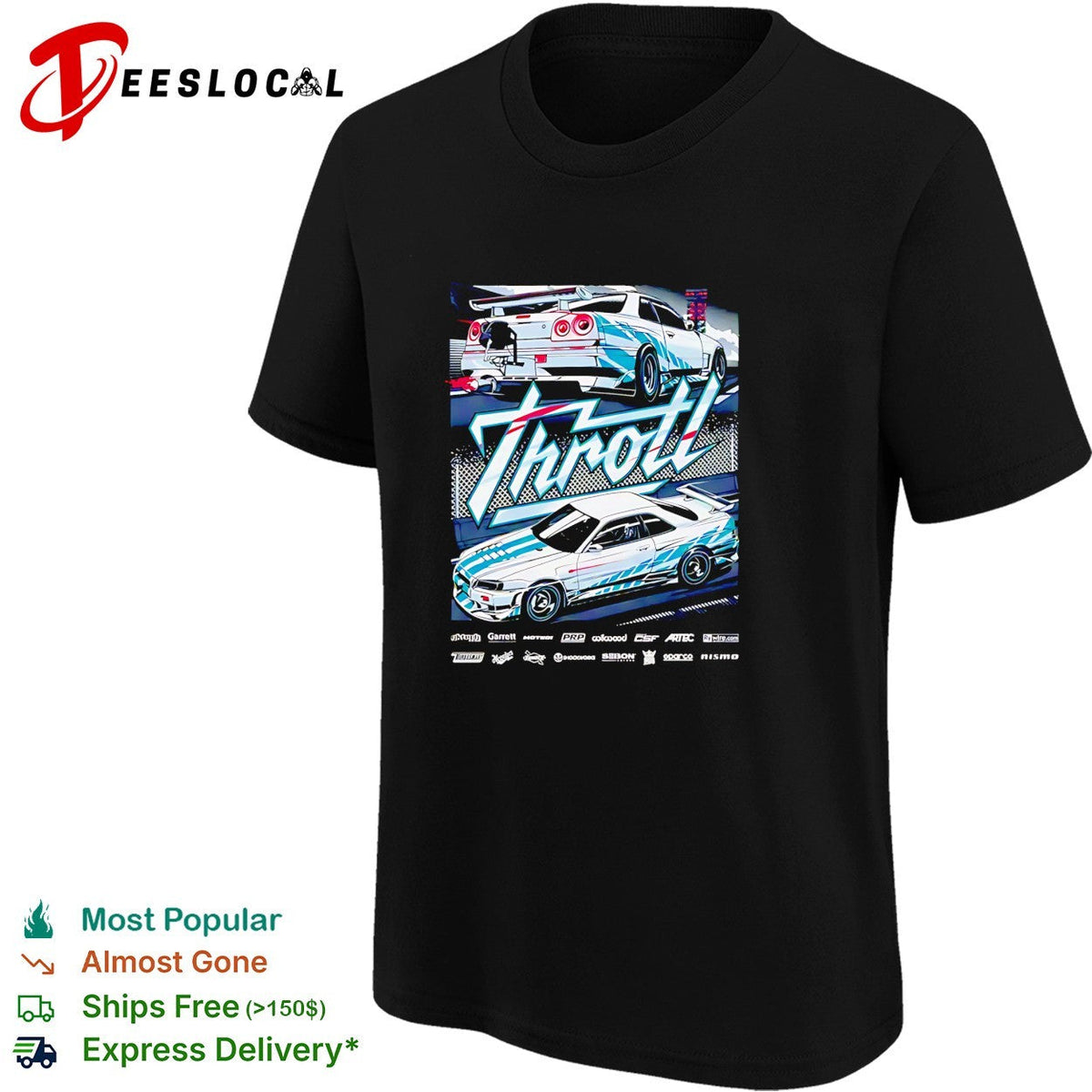 Throtl Nissan Skyline GT-R automotive graphic shirt Unisex