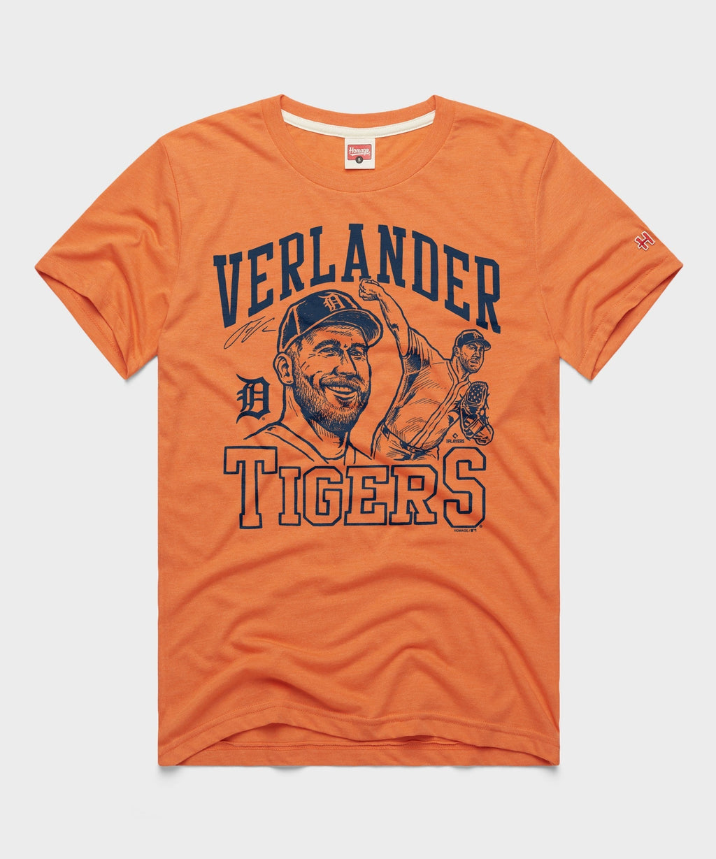 Tigers Justin Verlander Signature Portrait Unisex