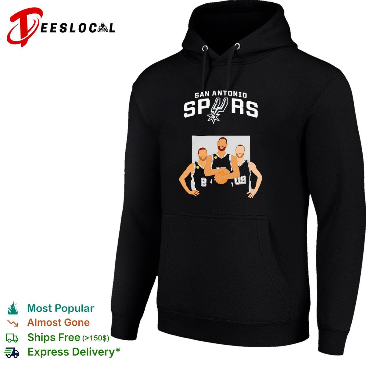 Tim Duncan Tony Parker Manu Ginobili San Antonio Spurs NBA San Antonio Spurs shirt Unisex