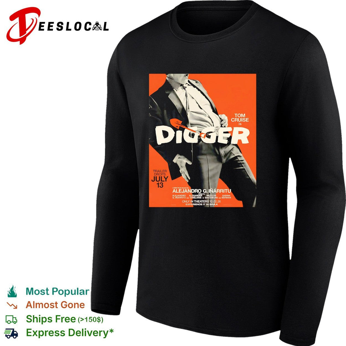 Tom Cruise Digger close up movie poster shirt Unisex