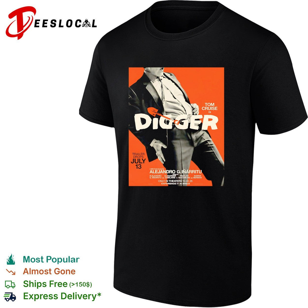 Tom Cruise Digger close up movie poster shirt Unisex