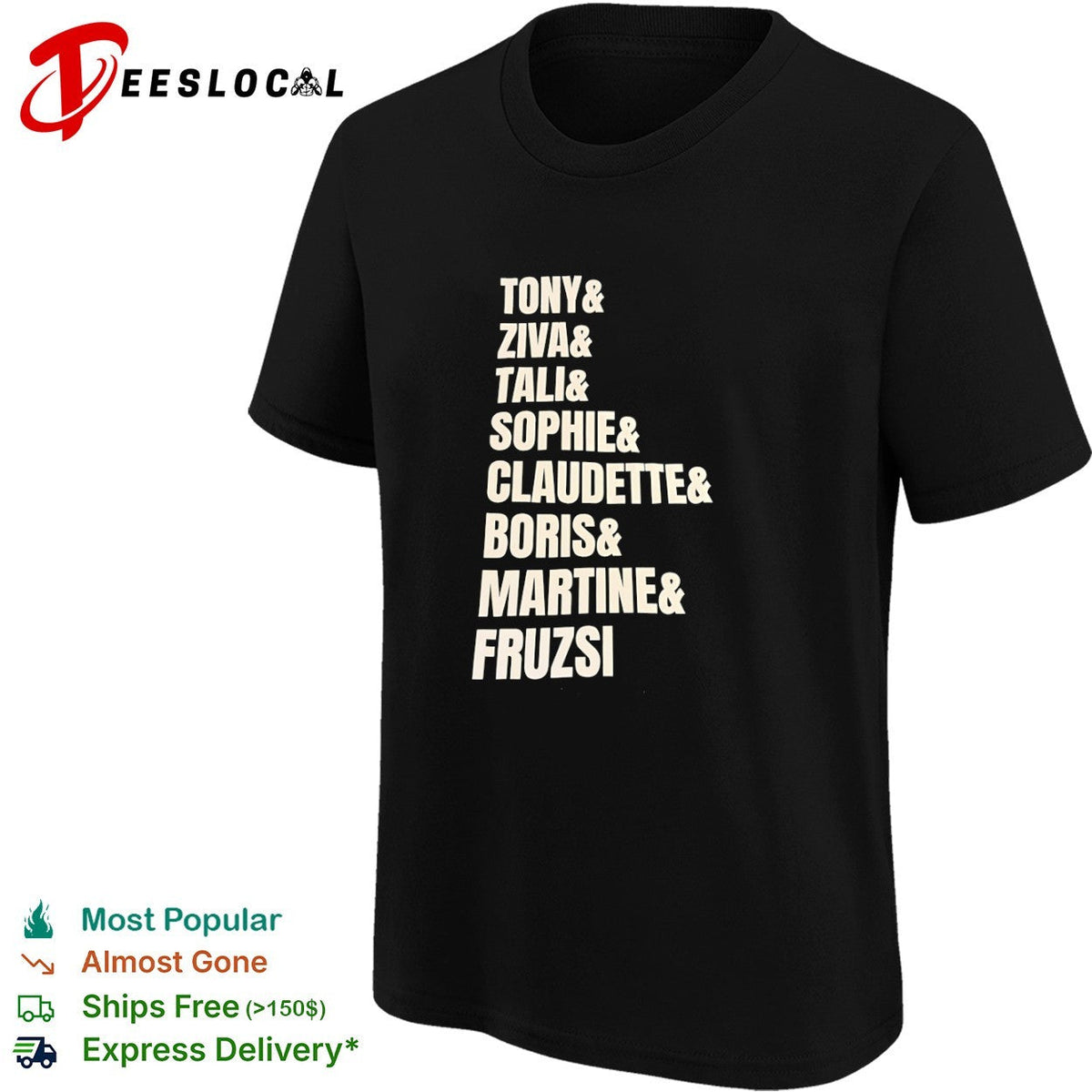 Tony and Ziva and Tali and Sophie and Claudette and Boris and Martine and Fruzsi shirt Unisex