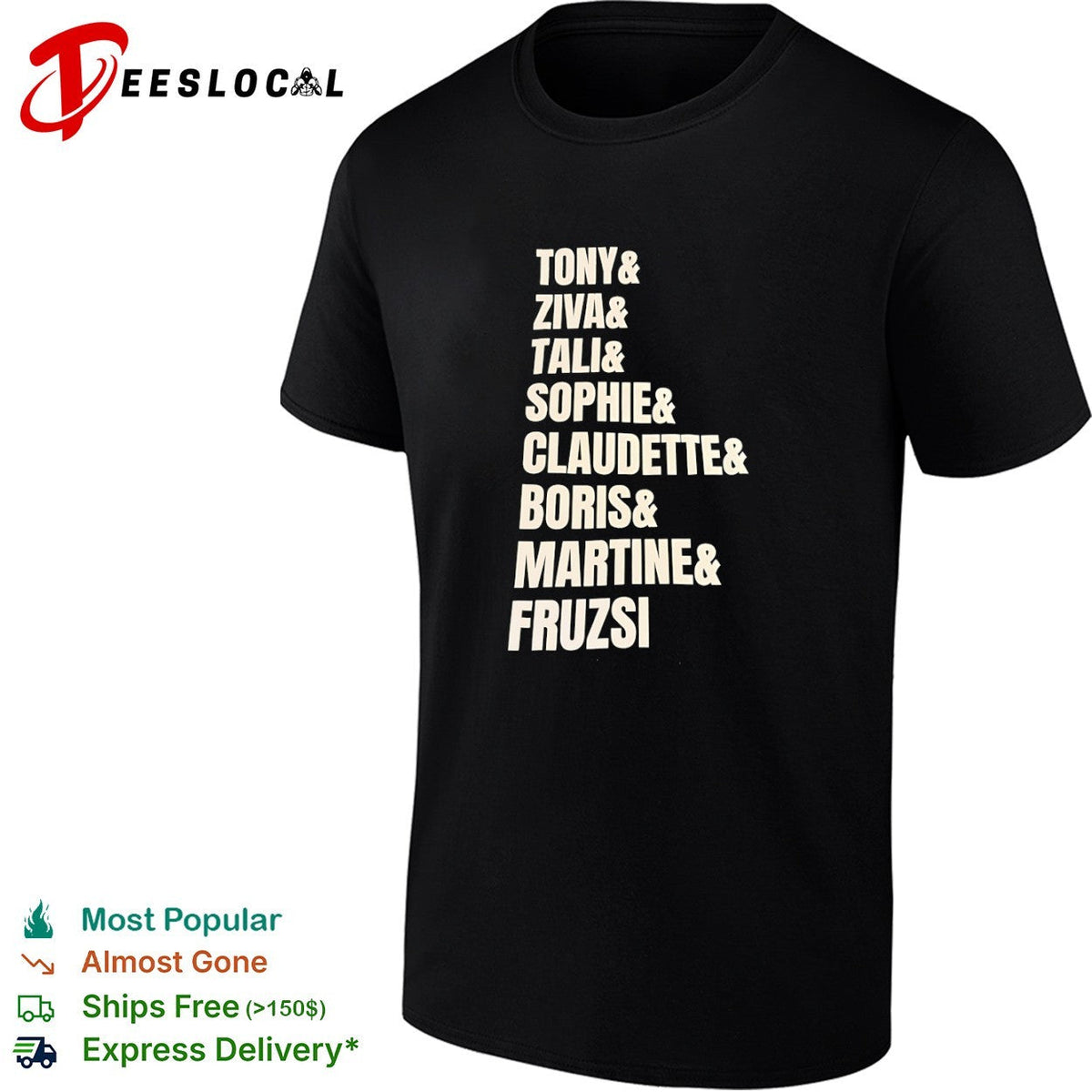 Tony and Ziva and Tali and Sophie and Claudette and Boris and Martine and Fruzsi shirt Unisex