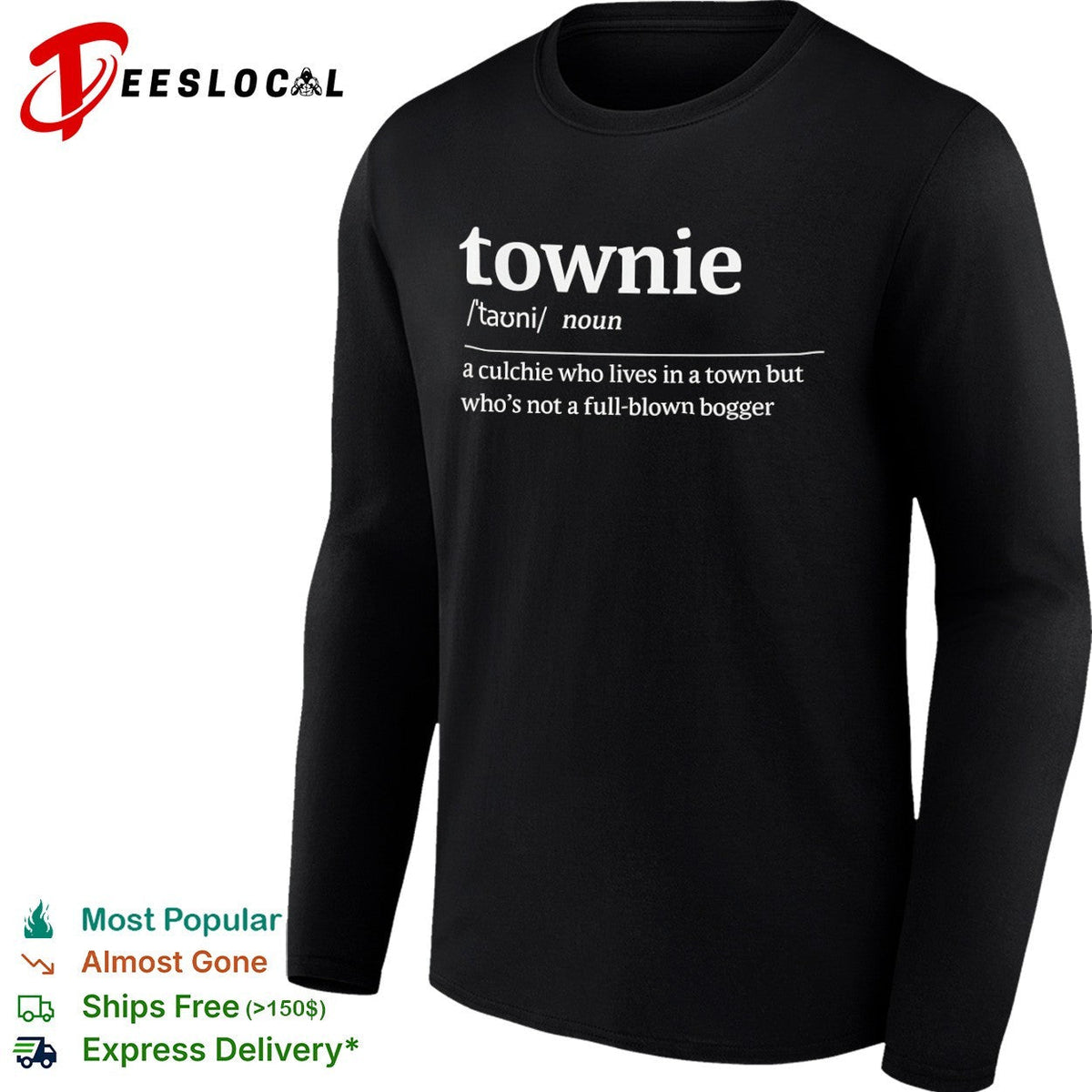 Townie noun meaning definition shirt Unisex