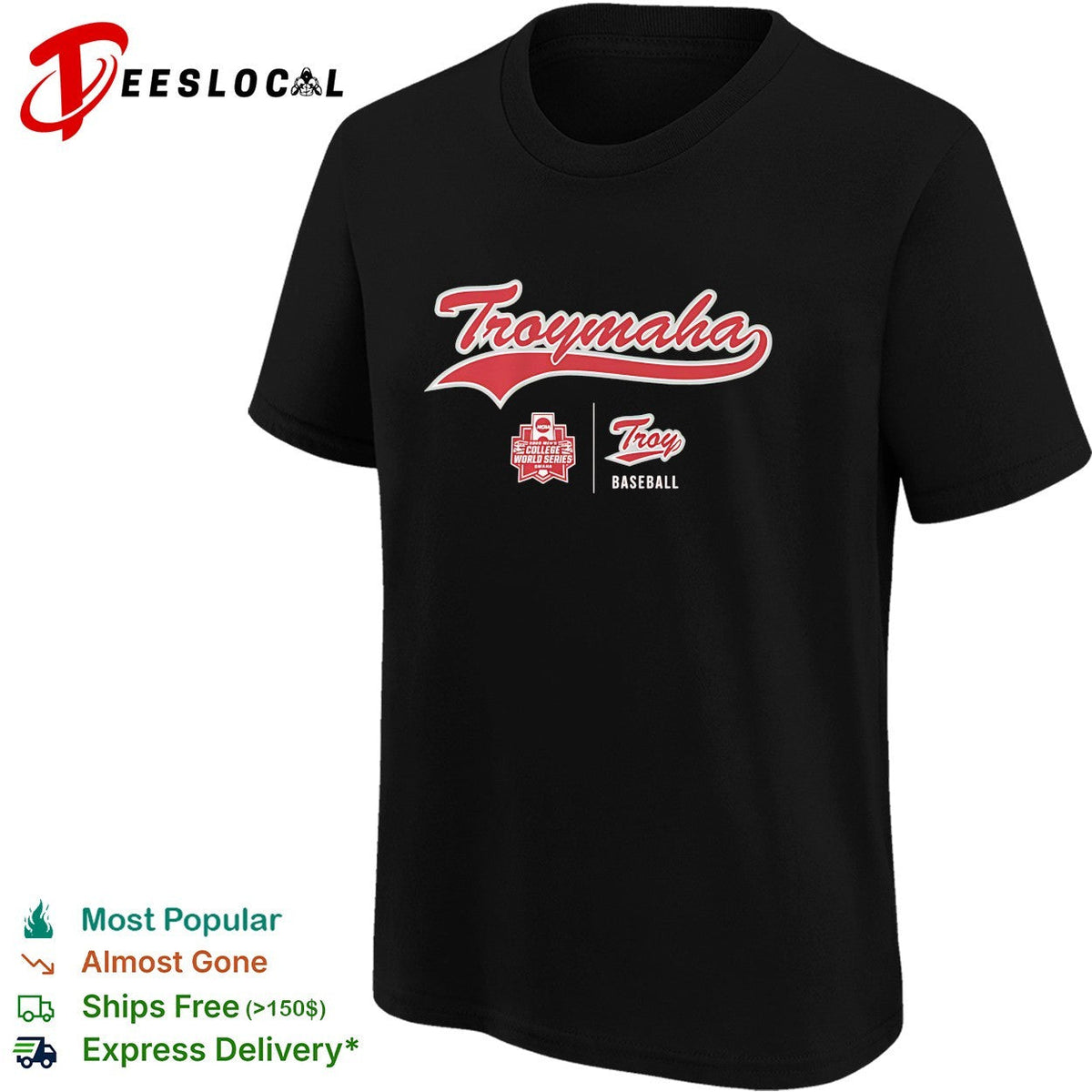Troymaha Troy University College World Series baseball shirt Unisex