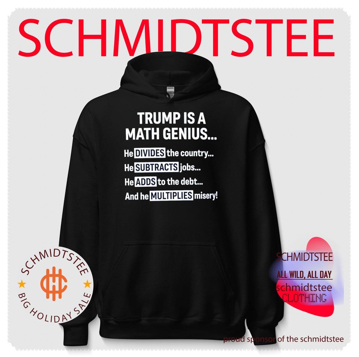 Trump Is a Math Genius Divides Subtracts Adds and Multiplies Misery shirt Unisex