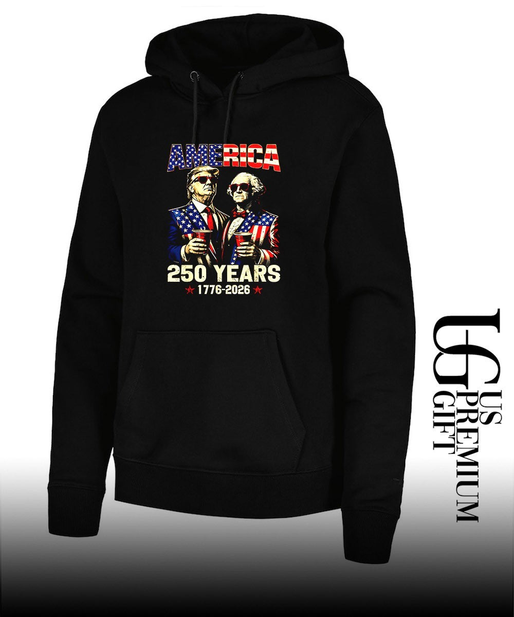Trump and Washington America 250th USA Anniversary 2026 shirt Unisex