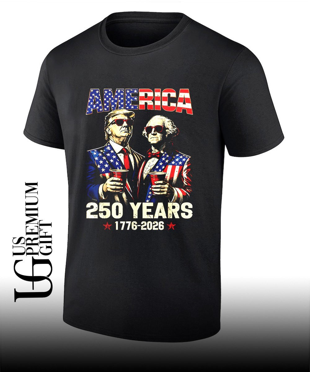 Trump and Washington America 250th USA Anniversary 2026 shirt Unisex