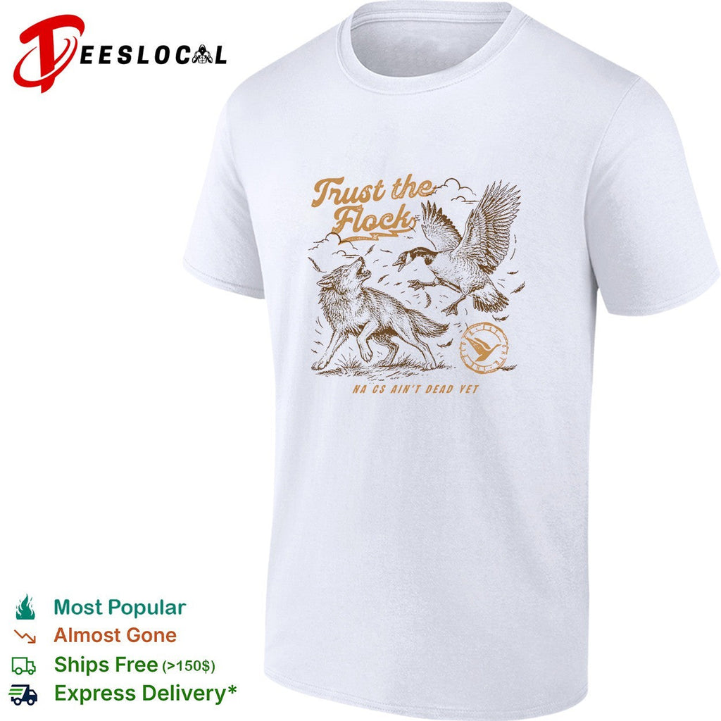 Trust the flock hawk and wolf shirt Unisex